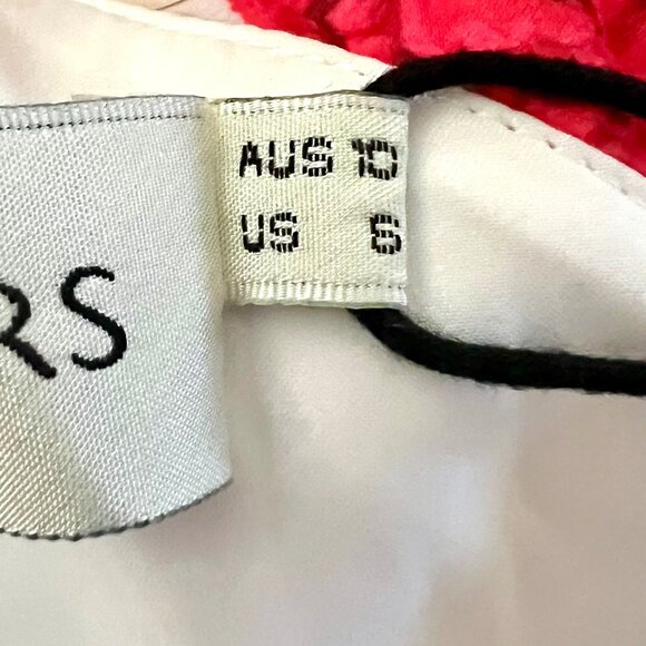 Fame & Partners Aubrieta One Shoulder Ruffle Midi Dress Briar Rose Floral Size 6 - Picture 10 of 12